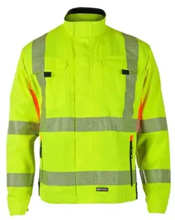 BS Gj&#248;vik Arbeidsjakke, HiVis kl.3 Unisex, Str. 46, Gul/Sort