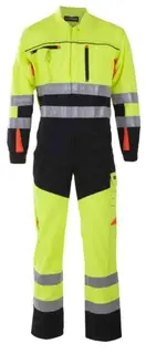 BS Bergset Kjeledress, HiVis kl.3 Unisex, Str. 46, Gul/Sort