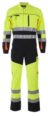 BS Bergset Kjeledress, HiVis kl.3 Unisex, Str. 54, Gul/Sort