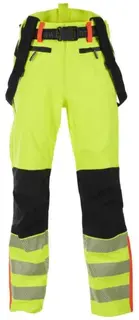 BS Gj&#248;vik Skallbukse, HiVis kl.2 Unisex, Str. XS, Gul/Sort