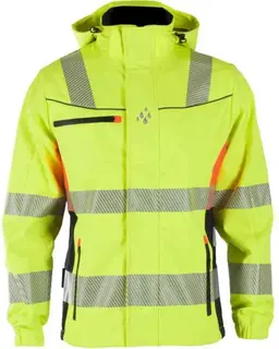 BS Gj&#248;vik Softshelljakke, HiVis kl.3 Unisex, Str. XS, Gul/Sort