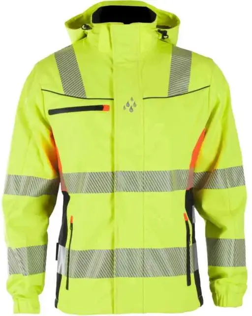 BS Gjøvik Softshelljakke, HiVis kl.3 Unisex, Str. S, Gul/Sort 