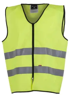 BS Dokka Refleksvest, HiVis kl.2 Unisex, Str. L, HiVis Gul