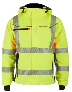 BS Gj&#248;vik allv&#230;r Vinterjakke, HiVis kl.3 Unisex, Str. XS, Gul/Sort