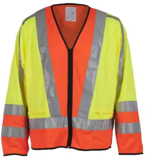 Reflex Refleksvest, trafikk, HiVis kl.3 Mann, Str. XS, Gul/Oransje