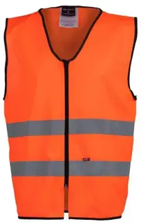 BS Dokka Refleksvest, HiVis kl.2 Unisex, Str. S, HiVis Oransje