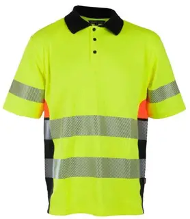 BS Gj&#248;vik Piqueskjorte, HiVis kl.3 Unisex, Str. S, Gul/Sort