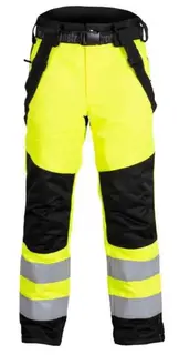 BS Dokka Vinterbukse, HiVis kl.2 Unisex, Str. XS, Gul/Sort