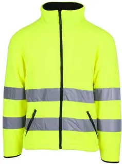 YOU Hirtshals Fleecejakke, Hivis kl.2 Mann, Str. M, Gul