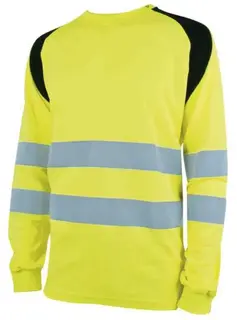 YOU Lund T-skjorte, lang,, HiVis kl2 Mann, Str. 3XL, Gul