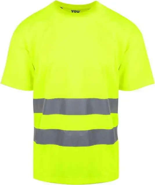 YOU Smøgen T-skjorte, HiVis kl 2 Mann, Str. 2XL, Gul 