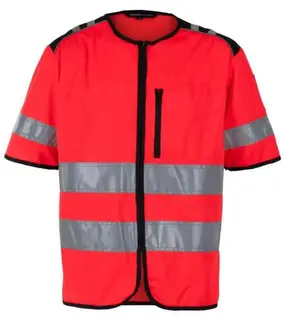 BS Gran Refleksvest, HiVis kl.3 Unisex, Str. (US/ CA): M, R&#248;d/Sort