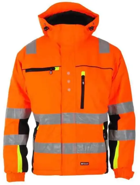 BS Bergset Vinterjakke, HiVis kl.3 Unisex, Str. XS, Oransje/Sort 