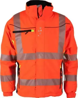 BS Gjøvik allvær Vinterjakke, HiVis kl.3 Unisex, Str. M, Oransje/Sort