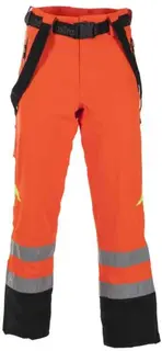 BS Bergset Vinterselebukse, HiVis kl.1 Unisex, Str. S, Sort/Oransje