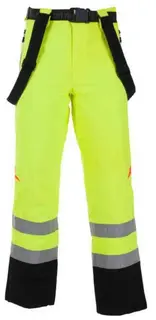 BS Bergset Vinterselebukse, HiVis kl.1 Unisex, Str. XL, Sort/Gul