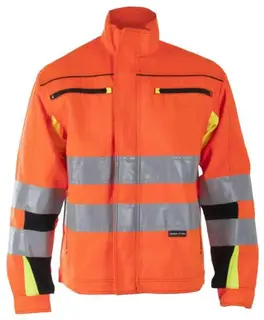 BS Bergset Arbeidsjakke, HiVis kl.3 Unisex, Str. 52, Oransje/Sort