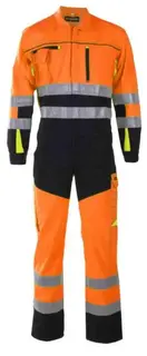 BS Bergset Kjeledress, HiVis kl.3 Unisex, Str. 52, Oransje/Sort