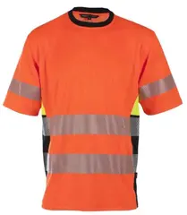 BS Gj&#248;vik T-skjorte, HiVis kl.3 Unisex, Str. S, Oransje/Sort