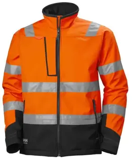 HH Alna 2.0 Softshelljakke, HiVis kl.3 Mann, Str. XS, Oransje/koksgr&#229;