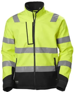 HH Alna 2.0 Softshelljakke, HiVis kl.3 Mann, Str. XS, Gul/koksgr&#229;