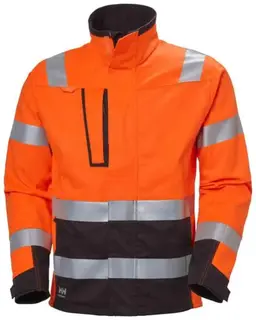 HH Alna 2.0 Arbeidsjakke, HiVis kl.3 Mann, Str. S, Oransje/koksgr&#229;