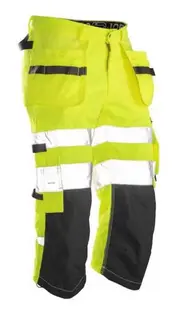 Jobman 2217 Piratbukse, kl.1 Mann, Str. C44, HiVis, Gul/Sort