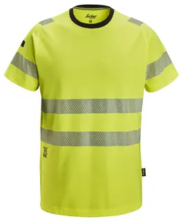 Snickers 2539 T-skjorte, HiVis kl.2 Mann, Str. S, HiVis Gul