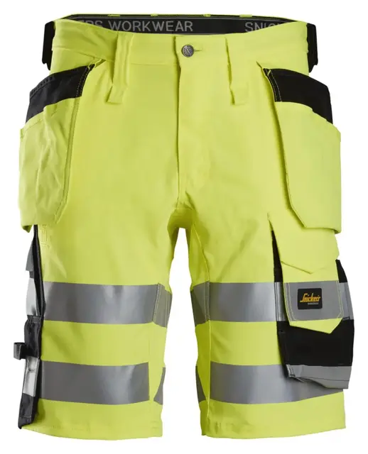 Snickers 6135 Arbeidsshorts, HiVis kl.1 Mann, Str. 44, HiVis Gul 