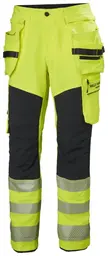 HH ICU BRZ H&#229;ndverksbukse, HiVis kl.2 Mann, Str. C44, HiVis Gul