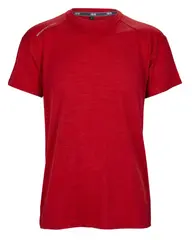 BS Majavatn Merino T-skjorte Unisex, Str. S, R&#248;dmelert
