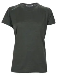 BS Majavatn Merino T-skjorte Dame, Str. XS, Gr&#248;nnmelert