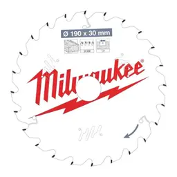 Milwaukee Sirkelsagblad for tre &#216;190X30X1.6mm 36T