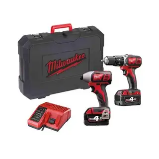 Milwaukee Kombipakke M18 BPP2C-402C 18V, 4.0Ah, med koffert