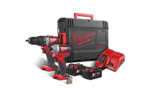 Milwaukee Kombipakke M18 BLPP2A2-502X 18V, 5.0Ah, med HD-Box