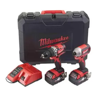 Milwaukee Kombipakke M18 CBLPP2A-402C 18V, 4.0Ah, med koffert