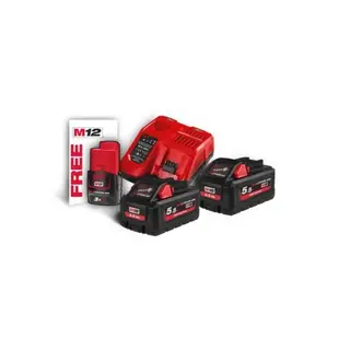 Milwaukee Batterisett M18 HNRG-552 18V, 2x5Ah