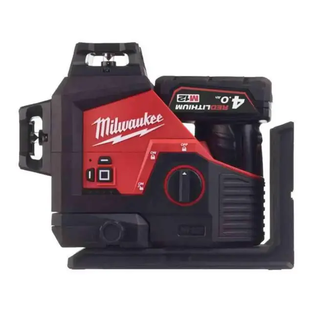 Milwaukee 3-planslaser M12 3PL-401C 12V, 1x4.0Ah, med koffert 