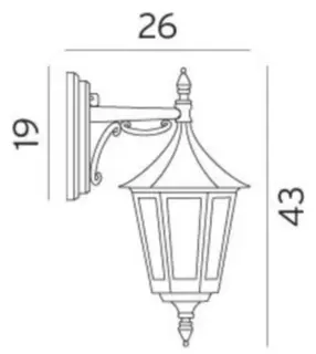 Norlys Rimini 2591 Vegglampe Hvit, 46W, Halo max, E27, IP54