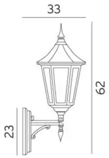 Norlys Modena Vegglampe Hvit, Klart glass