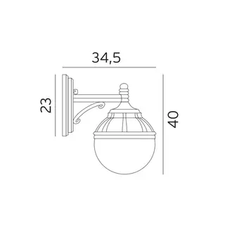 Norlys Bolgona 310 Vegglampe Hvit, 46W, Halo max, E27, IP54