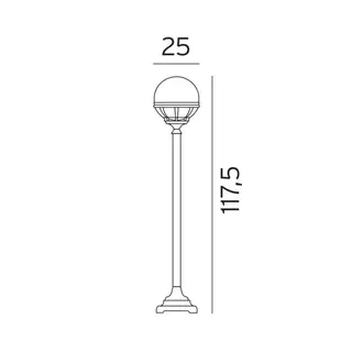 Norlys Bolgona 314 Blomsterstolpe Hvit, 46W, Halo max, E27, IP54