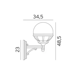 Norlys Bolgona 360 Vegglampe Hvit, 46W, Halo max, E27, IP54