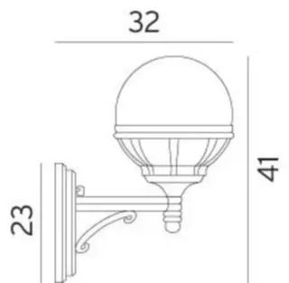 Norlys Bolgona 361 Vegglampe Hvit, 46W, Halo max, E27, IP54