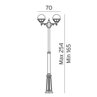 Norlys Bolgona 362 Stolpelampe Hvit, 2x46W, Halo max, E27, IP54