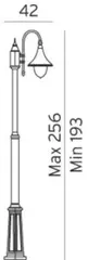 Norlys Firenze 810 Stolpelampe Hvit, 57W, Halo max, E27, IP54