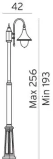 Norlys Firenze 810 Stolpelampe Hvit, 57W, Halo max, E27, IP54