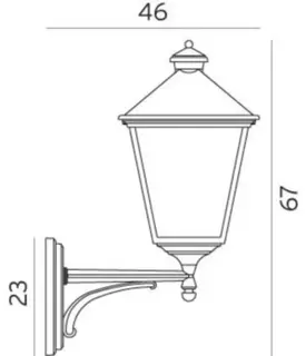 Norlys London 490 Vegglampe Hvit, 77W, Halo max, E27, IP54