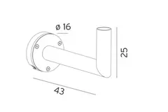 Norlys Veggfeste 154 Aluminium