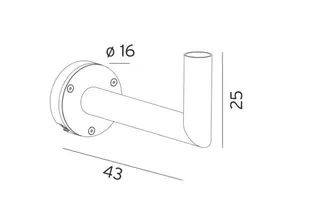 Norlys Veggfeste 154 Aluminium